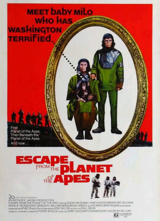 1971經典科幻《逃離猩球/猿人襲地球3/人猿星球3》羅迪·麥克道爾 英語中英雙字